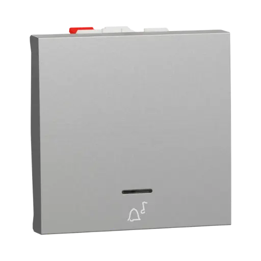 [NU320630CN] Schneider Electric Push-Button, New Unica, + NO Push-Button, 10A, 2 Modules, Screwless Terminals, Painted, IP4X, Aluminium 