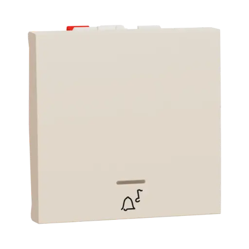 [NU320644CN] Schneider Electric Push Button Switch, New Unica, Bell Location Lamp, 10A, 2 Modules, Beige 