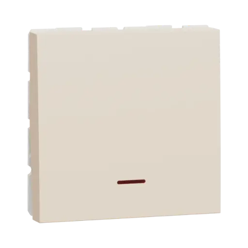 [NU323244S] Schneider Electric Switch, New Unica, 2-Pole 1-Way, 32A, 2 Modules, With Lamp, Beige