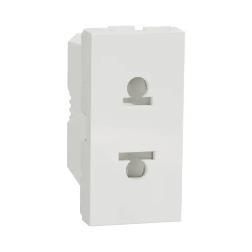 [NU302118] Schneider Electric Socket-outlet, New Unica, 2P, 16A, Euroamerican, With Shutter, White 