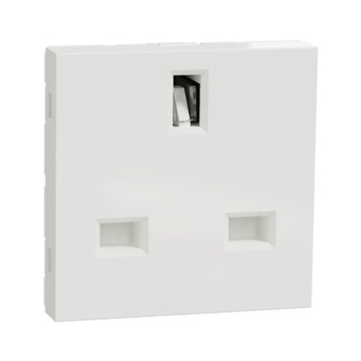 [NU304518] Schneider Electric Socket-outlet, New Unica, 2P+E, 13A, British, with shutter, 2 modules, white 