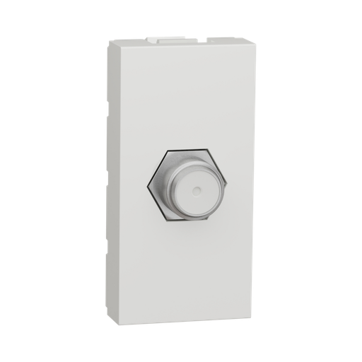 [NU346818] Schneider Electric TV Socket, New Unica, 1 Module, F-Type, Coaxial, IP2XC, White 