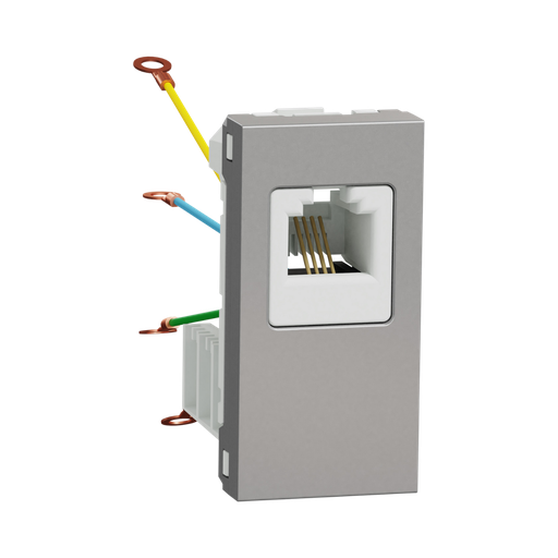 [NU349130] Schneider Electric New Unica - Telephone Socket - 1 x RJ12 - 1 m - Aluminum 