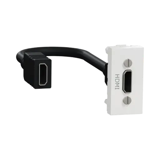 [NU343018] Schneider Electric Audio/video Socket, New Unica, HDMI, Prewired, 1 Module, White
