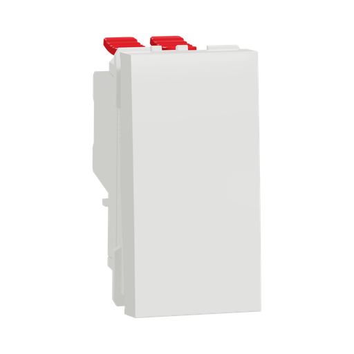 [NU310518] Schneider Electric Switch, New Unica, Intermediate, 10AX, 1 Module, Screwless Terminals, Untreated, IP4X, White 