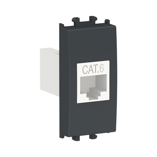[LMR6233003] Schneider Electric Easy Styl, Data Socket, RJ45 Cat 6 UTP 1 Module Black 