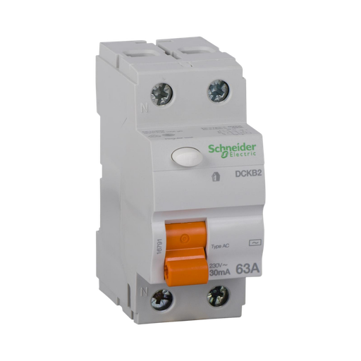 [16791] Schneider Electric Residual current circuit breaker (RCCB), Domae, 2P, 63A, AC type, 30mA 