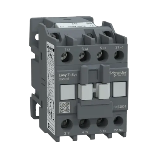[LC1E2501M5] Schneider Electric Contactor,Easy TeSys Control,LC1E,3P(3NO),AC-3,<=440V,25A,220V AC Coil,50Hz,1NC Auxiliary Contact 