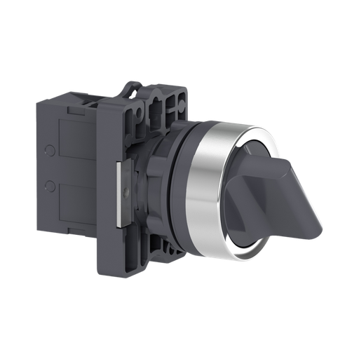 [XA2ED21] Schneider Electric Complete Selector Switch, Easy Harmony XA2, Plastic, Black, 22mm, 2 Positions, Stay Put, 1NO 