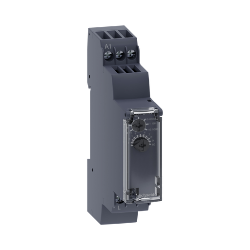 [RE17LAMW] Schneider Electric Single Function Relay, Harmony Timer Relays, 0.7A, 1CO, 0,1s..100h, On Delay, Solid State Output, 24..240V AC DC 