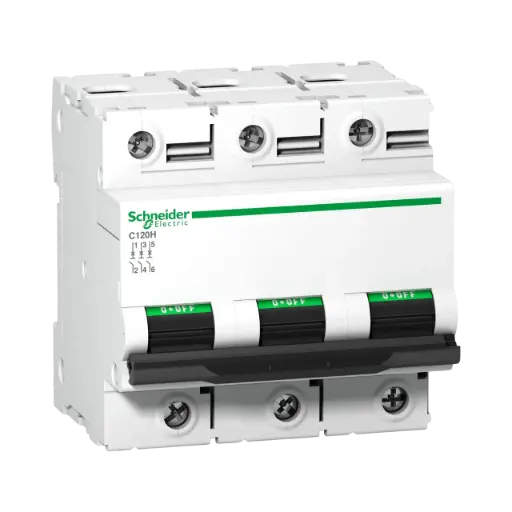 [A9N18468] Schneider Electric Miniature Circuit Breaker (MCB), Acti9 C120H, 3P, 80A, C curve, 15000A (IEC/EN 60898-1), 15kA (IEC/EN 60947-2) 