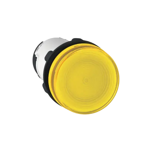 [XB7EV65P] Schneider Electric Monolithic Pilot Light, Harmony XB7, Plastic, Yellow, 22mm, Plain Lens For BA9s Bulb, lt 250V 