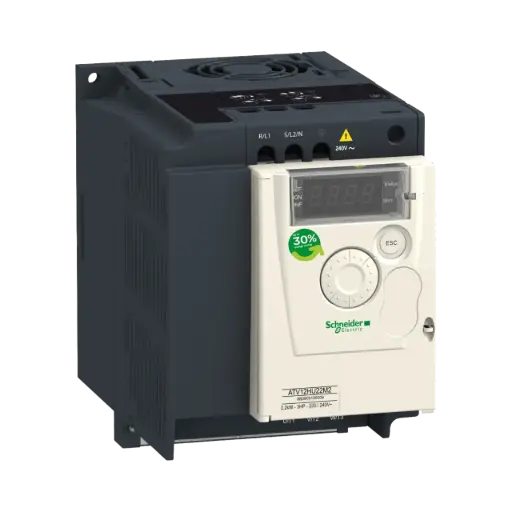 [ATV12HU22M2] Schneider Electric Variable Speed Drive, Altivar 12, 2.2kW, 3hp, 200 to 240V, 1 Phase, With Heat Sink 