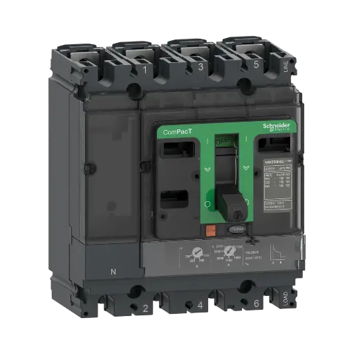 [C16F6TM160] Schneider Electric Circuit Breaker, ComPacT NSX160F, 36kA/415VAC, 4 Poles 3D (Neutral Not Protected), TMD Trip Unit 160A 