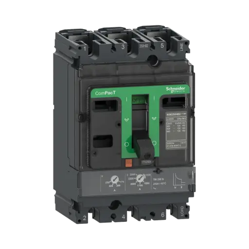 [C25B3TM200] Schneider Electric Circuit Breaker, ComPacT NSX250B, 25kA/415VAC, 3 Poles, TMD Trip Unit 200A 