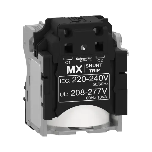 [LV429387] Schneider Electric Shunt Trip Release MX, ComPacT NSX, 220/240VAC 50/60Hz, 208/277VAC 60Hz, Screwless Spring Terminal Connections 