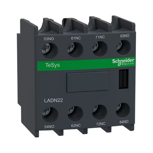 [LADN22] Schneider Electric Auxiliary Contact Block, TeSys Deca, 2NO+2NC, Front Mounting, Screw Clamp Terminals 