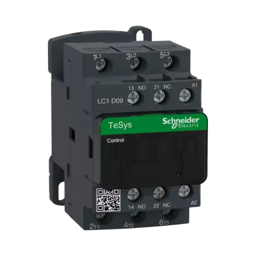 [LC1D09M7] Schneider Electric Contactor, TeSys Deca, 3P(3NO), AC-3/AC-3e, <=440V, 9A, 220V AC 50/60Hz Coil, Screw Clamp Terminals 