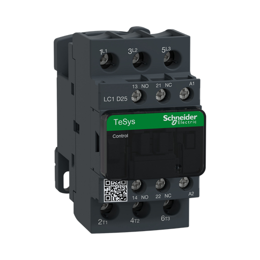 [LC1D25M7] Schneider Electric Contactor, TeSys Deca, 3P(3NO), AC-3/AC-3e, <=440V, 25A, 220V AC 50/60Hz Coil, Screw Clamp Terminals 
