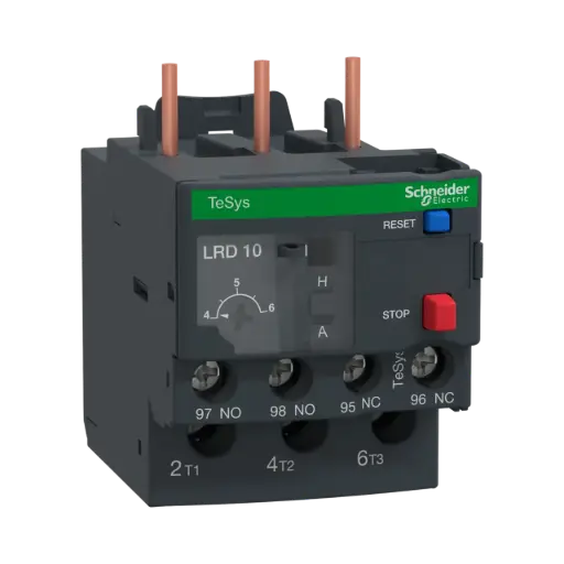 [LRD10] Schneider Electric Thermal Overload Relay, TeSys Deca, 690VAC, 3P, 4 to 6A, 1NO+1NC, Class 10A, Screw Clamp 