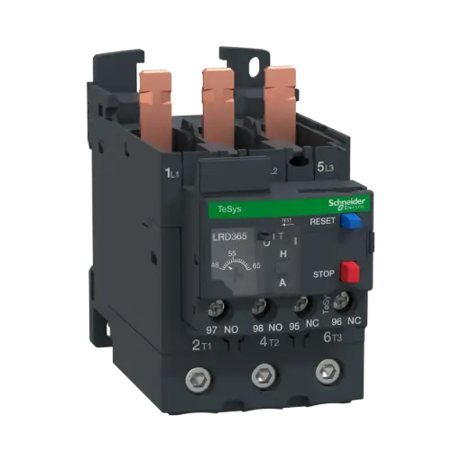 [LRD365] Schneider Electric Thermal Overload Relay, TeSys Deca, 690VAC, 48 to 65A, 1NO+1NC, Class 10A, EverLink BTR Screw 
