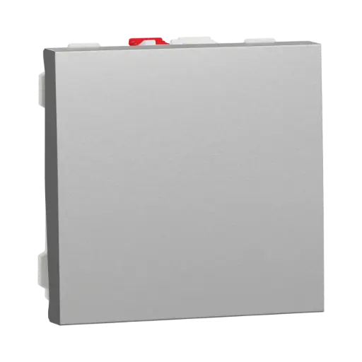 [NU320330] Schneider Electric Switch, New Unica, 1-Pole 2-Way, 10AX, 2 Modules, Screwless Terminals, Painted, IP4X, Aluminium 