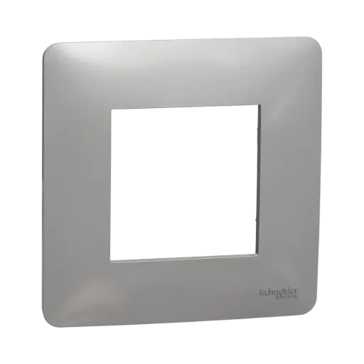 [NU200230] Schneider Electric Cover Frame, New Unica, 1 Gang, 2 Modules, Aluminium 