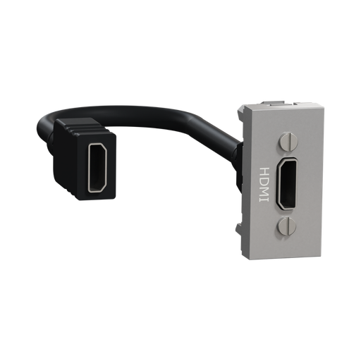 [NU343030] Schneider Electric New Unica - HDMI Connector Prewired - 1 Module - Aluminum 