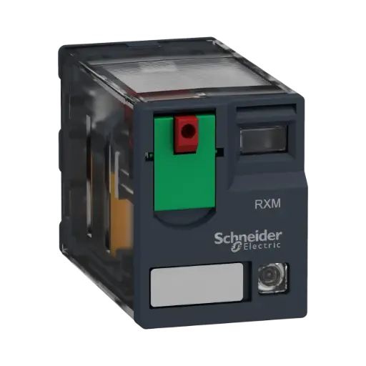 [RXM4AB2P7] Schneider Electric Miniature Plug In Relay, Harmony Electromechanical Relays, 6A, 4CO, With LED, Lockable Test But to n, 230V AC 