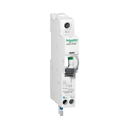 [A9D11840] Schneider Electric Residual Current Breaker With Overcurrent Protection (RCBO), Acti9 iC60H RCBO, 1P+Ns, 40A, 30mA, A Type, 10000A 