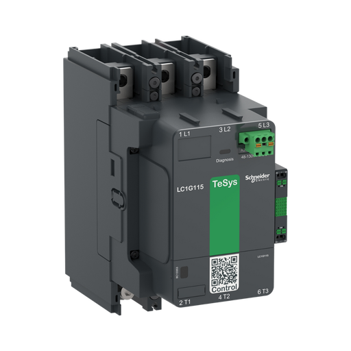 [LC1G150KUEN] Schneider Electric High Power Contactor, TeSys Giga, 3 Pole (3NO), AC-3 <=440V 150A, Standard Version, 100…250V Wide Band AC/DC Coil 