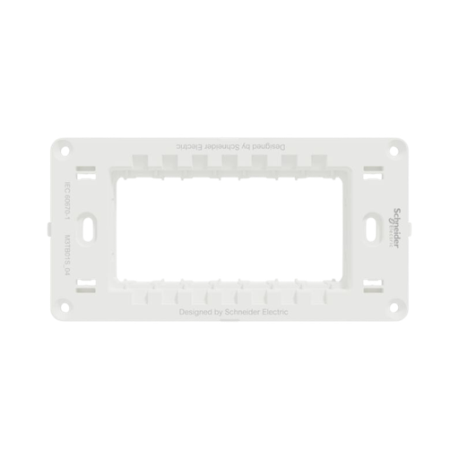[M3TB01S_04] Schneider Electric Supporting Frame, Miluz E, 4 Gang, White 