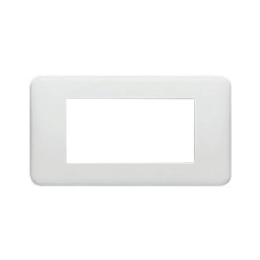 [680544] Legrand Cross Series 4-Seater White Plate 
