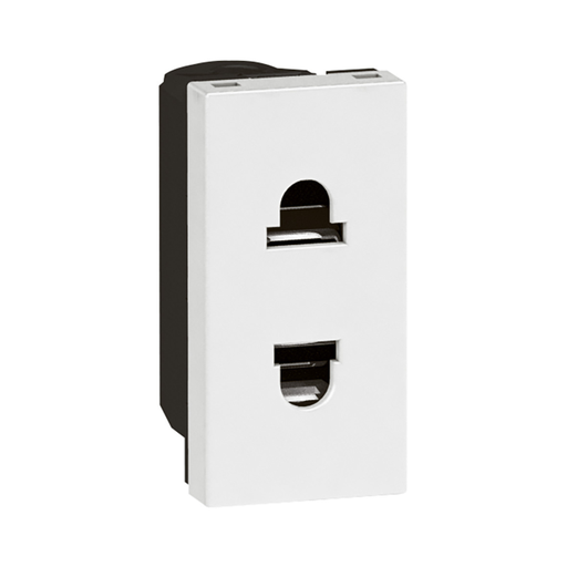 [572104] Legrand Arteor™ Socket Euro-US 15A 127V,16A 250V - 2P+Shutters 1 Module White 