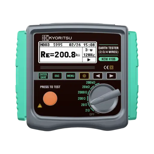 [4106] Kyoritsu Earth Resistance & Resistivity Tester From 0.001 Ω to 200 kΩ