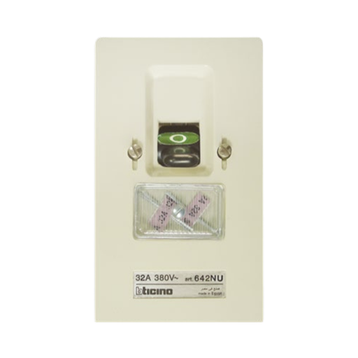 [642NUM] Bticino Flush Mounting Fused Circuit Breaker 2 Poles 32A 