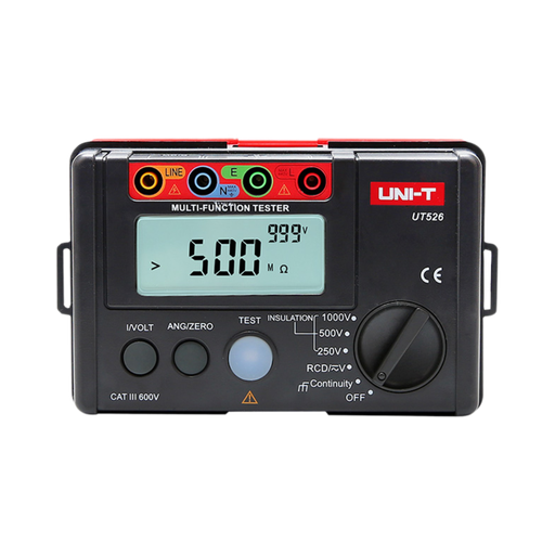 [UT526] Uni-T Multifunction Electrical Installation Tester For Insulation Resistance, RCD Status, Low Resistance Continuity, and Voltage Measurements