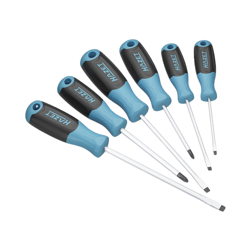 [811/6] Hazet Screwdriver Set 6 Pieces PH1-PH2 0.5*3 – 1.2*6.5 Cross Recess Profile PH Slot Profile 