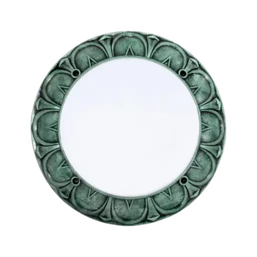 Fumagalli Rita Round Bulkhead Lamp In Classic Style Painted Green