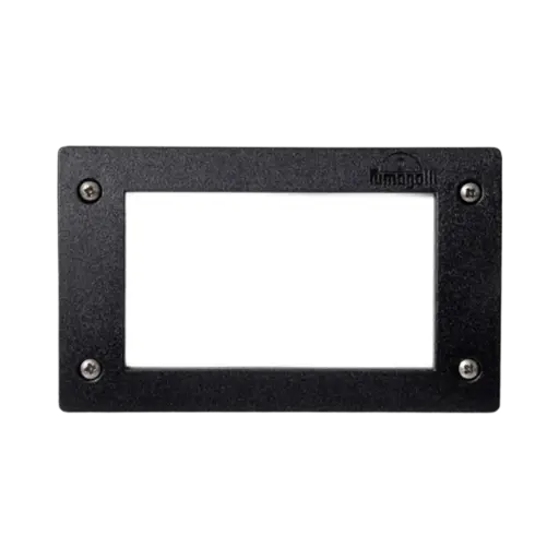 [4C1.000.G1K] Fumagalli Leti 200 Recessed Wall Lamp With Rectangular Shape 3w 410 lm Warm Light Black Body