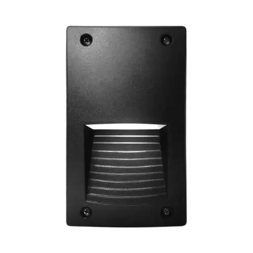[4C5.000.G1K] Fumagalli Leti 200 Recessed Wall Lamp With Rectangular Shape 3w 410 lm Warm Light Black Body