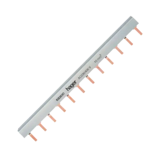 [KB263C] Hager Insulated Busbar 2P 63A Prong 10mm² 24M