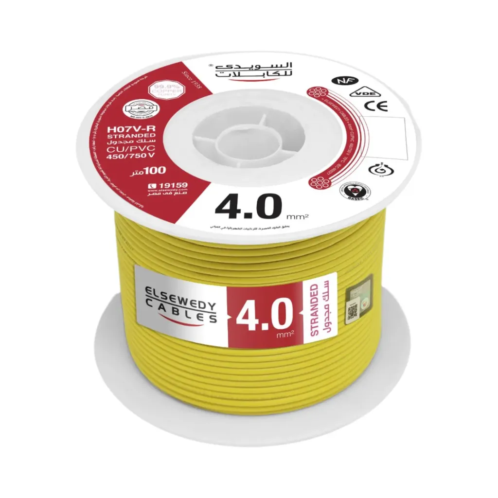 Elsewedy Single Core CU/PVC Stranded Copper Wire 4 mm | EGTRADE
