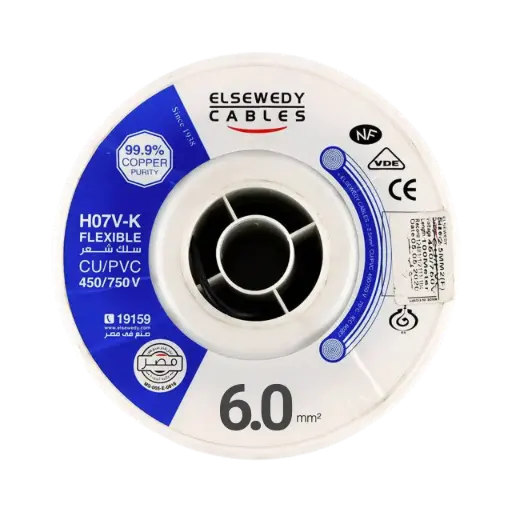 Elsewedy Single Core CU/PVC Flexible Copper Wire 6 mm