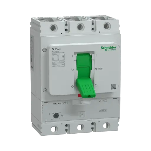 [G80N3TM630] Schneider Electric Circuit Breaker, GoPact MCCB 800, 3 Poles, 50kA at 415VAC, 630A Rating, TMD Trip Unit, Adjustable Thermal Protection 