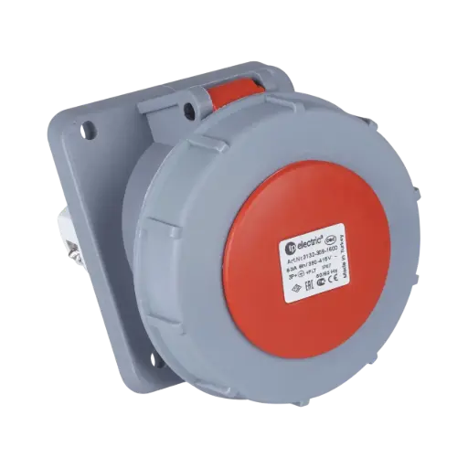 [3134-309-1600] TP Electric Angled Panel Mount Socket Outlet 63A 5P IP67