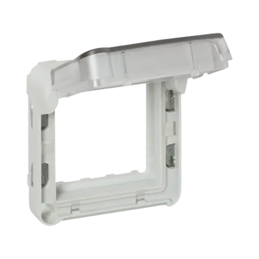 [069580] Legrand Plexo™ Mechanism Adaptor For 2 Module Arteor/Mosaic With Smoked Polycarbonate Flap - Grey