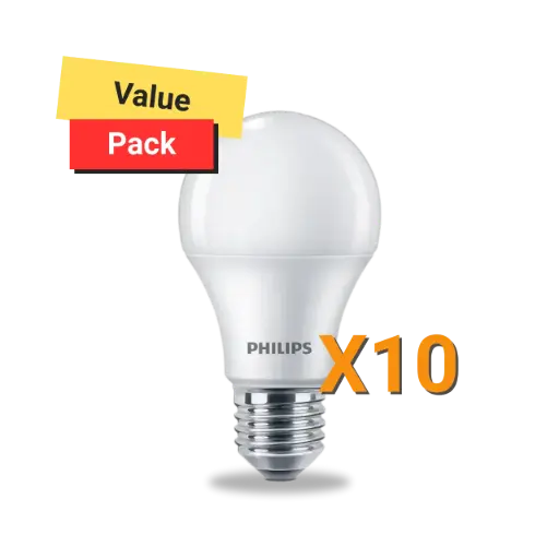 Philips Led Bulb 14w, E27 - 10 Pieces, Value Pack