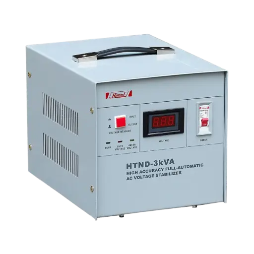 [HTND3H220E] Himel 3 kVA Voltage Stabilizer, HTND, Terminal Connect, 220 V Output, Digital Meter