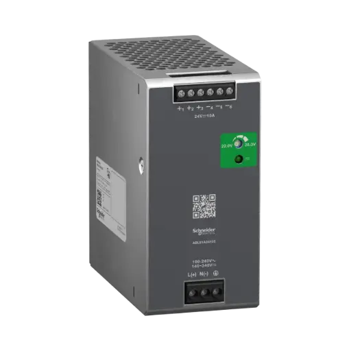 [ABLS1A24100] Schneider Electric Regulated Power Supply, 100 to 240V AC, 24V, 10A, Single Phase, Optimized 